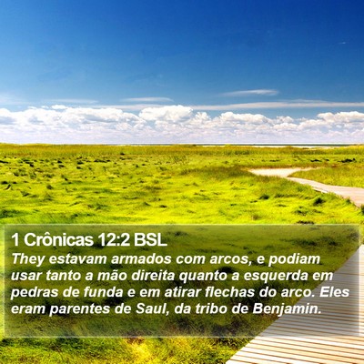 1 Crônicas 12:2 BSL Bible Verse Image