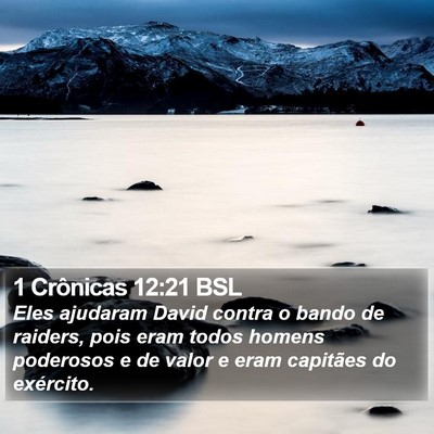 1 Crônicas 12:21 BSL Bible Verse Image
