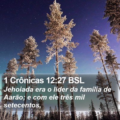 1 Crônicas 12:27 BSL Bible Verse Image