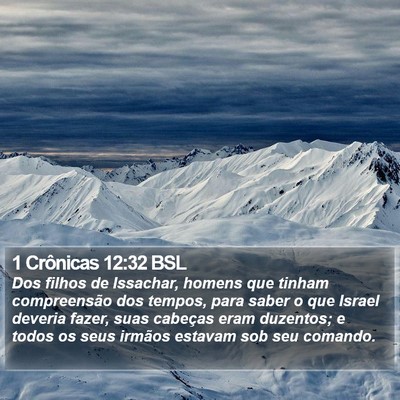 1 Crônicas 12:32 BSL Bible Verse Image