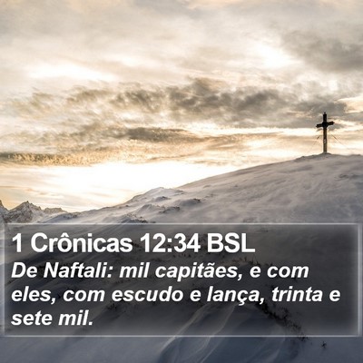 1 Crônicas 12:34 BSL Bible Verse Image