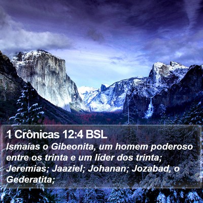 1 Crônicas 12:4 BSL Bible Verse Image
