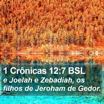 1 Crônicas 12:7 BSL Bible Verse Image