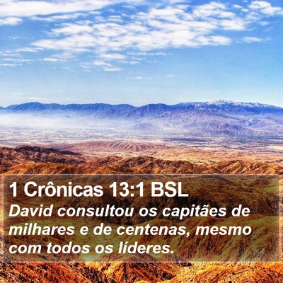 1 Crônicas 13:1 BSL Bible Verse Image