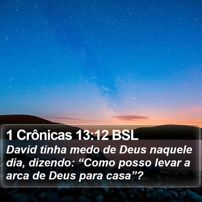 1 Crônicas 13:12 BSL Bible Verse Image