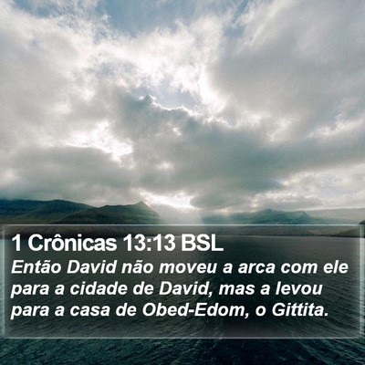 1 Crônicas 13:13 BSL Bible Verse Image
