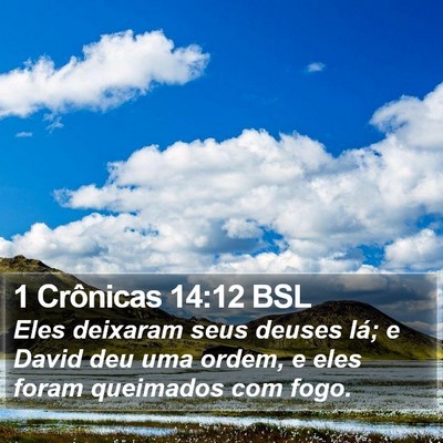 1 Crônicas 14:12 BSL Bible Verse Image