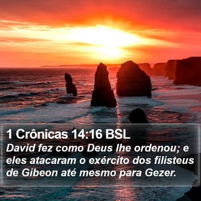 1 Crônicas 14:16 BSL Bible Verse Image