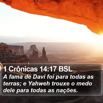 1 Crônicas 14:17 BSL Bible Verse Image