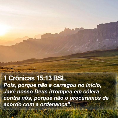 1 Crônicas 15:13 BSL Bible Verse Image