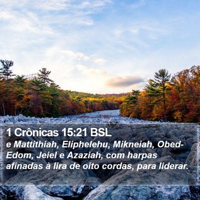 1 Crônicas 15:21 BSL Bible Verse Image