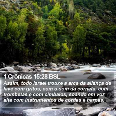 1 Crônicas 15:28 BSL Bible Verse Image