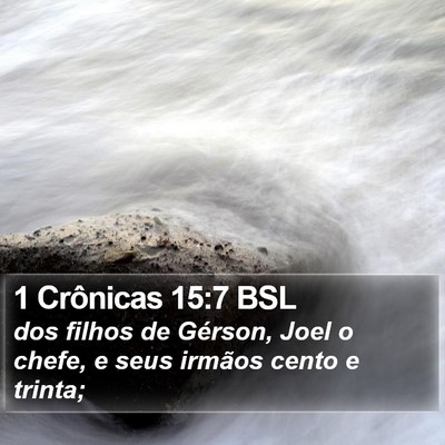 1 Crônicas 15:7 BSL Bible Verse Image