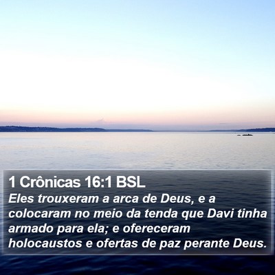 1 Crônicas 16:1 BSL Bible Verse Image
