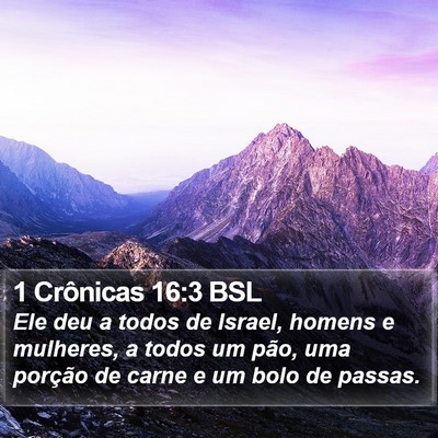 1 Crônicas 16:3 BSL Bible Verse Image