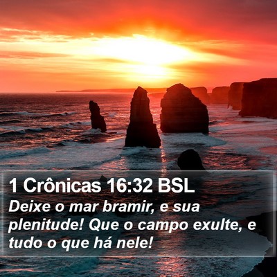 1 Crônicas 16:32 BSL Bible Verse Image