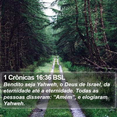 1 Crônicas 16:36 BSL Bible Verse Image