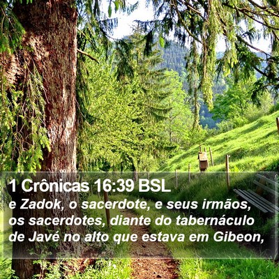1 Crônicas 16:39 BSL Bible Verse Image