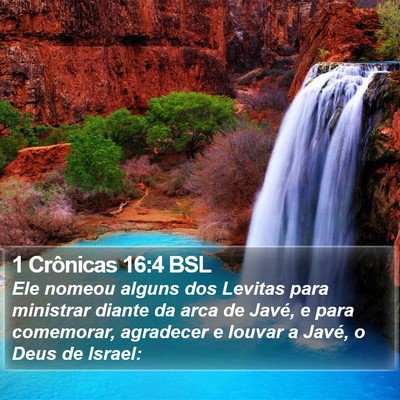 1 Crônicas 16:4 BSL Bible Verse Image