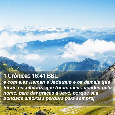 1 Crônicas 16:41 BSL Bible Verse Image