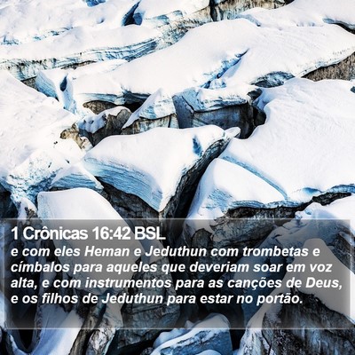 1 Crônicas 16:42 BSL Bible Verse Image