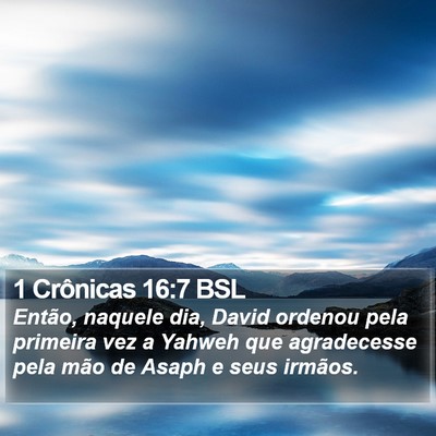 1 Crônicas 16:7 BSL Bible Verse Image