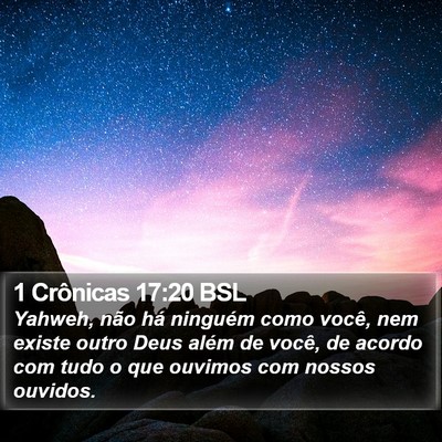 1 Crônicas 17:20 BSL Bible Verse Image