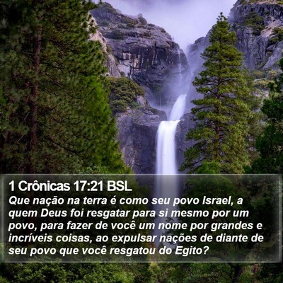 1 Crônicas 17:21 BSL Bible Verse Image