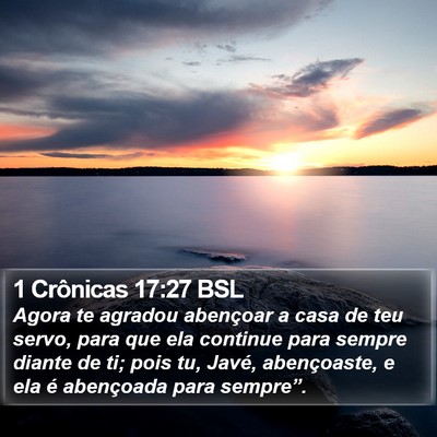1 Crônicas 17:27 BSL Bible Verse Image