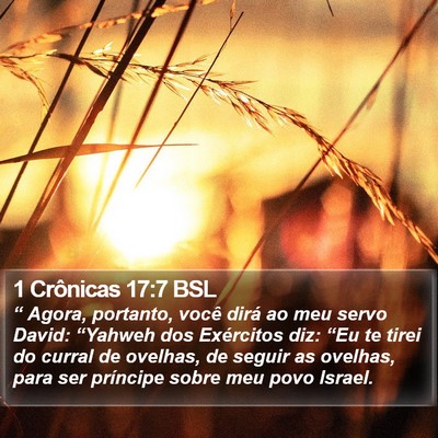 1 Crônicas 17:7 BSL Bible Verse Image