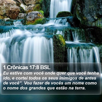 1 Crônicas 17:8 BSL Bible Verse Image