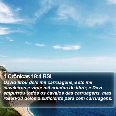1 Crônicas 18:4 BSL Bible Verse Image