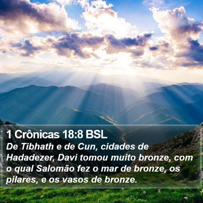 1 Crônicas 18:8 BSL Bible Verse Image