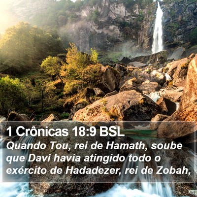 1 Crônicas 18:9 BSL Bible Verse Image