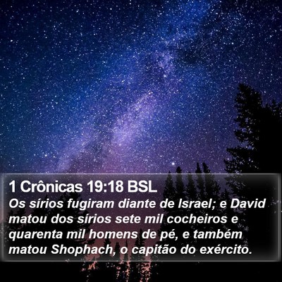 1 Crônicas 19:18 BSL Bible Verse Image