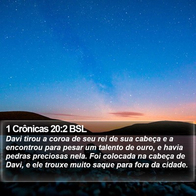 1 Crônicas 20:2 BSL Bible Verse Image