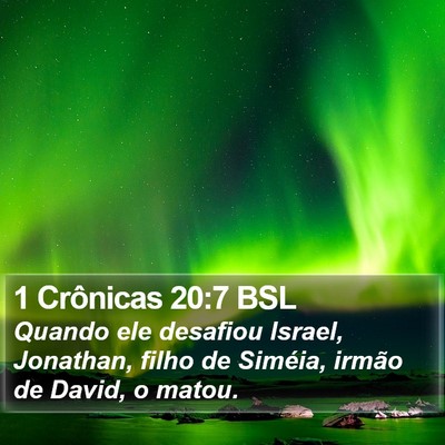 1 Crônicas 20:7 BSL Bible Verse Image