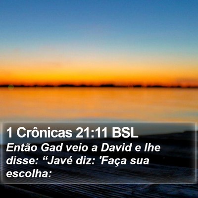 1 Crônicas 21:11 BSL Bible Verse Image