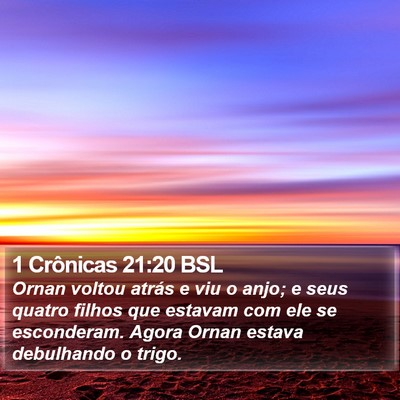 1 Crônicas 21:20 BSL Bible Verse Image
