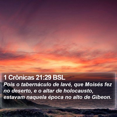 1 Crônicas 21:29 BSL Bible Verse Image