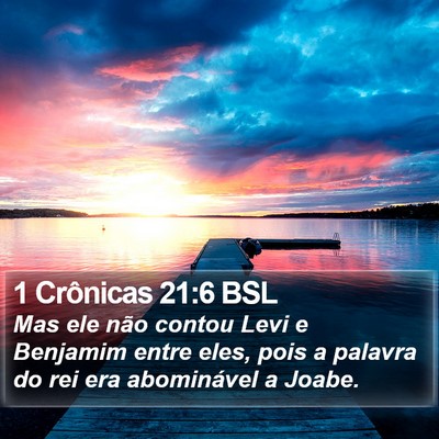 1 Crônicas 21:6 BSL Bible Verse Image
