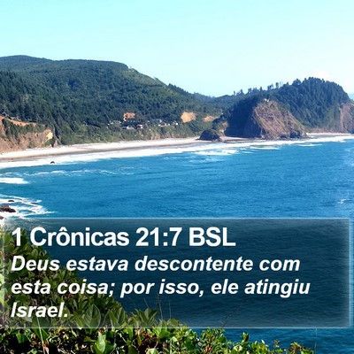 1 Crônicas 21:7 BSL Bible Verse Image