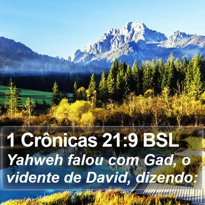 1 Crônicas 21:9 BSL Bible Verse Image