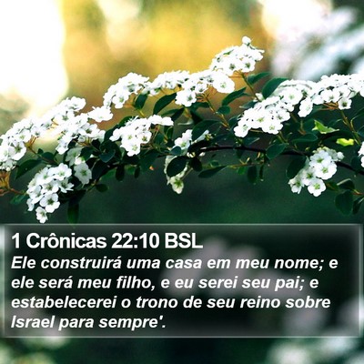 1 Crônicas 22:10 BSL Bible Verse Image
