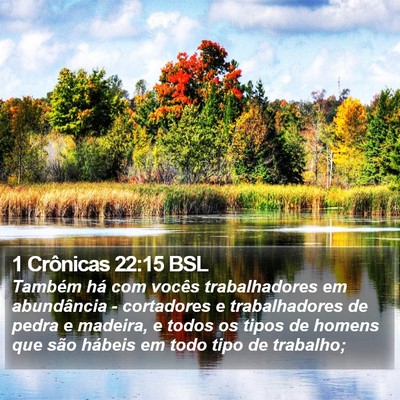 1 Crônicas 22:15 BSL Bible Verse Image