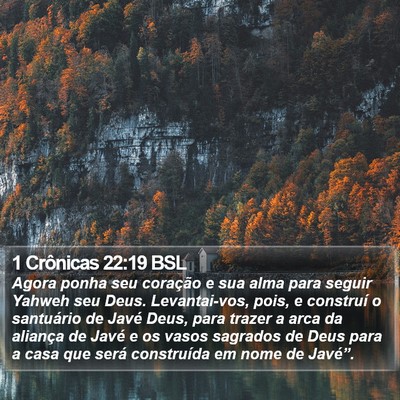 1 Crônicas 22:19 BSL Bible Verse Image