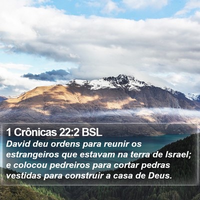 1 Crônicas 22:2 BSL Bible Verse Image