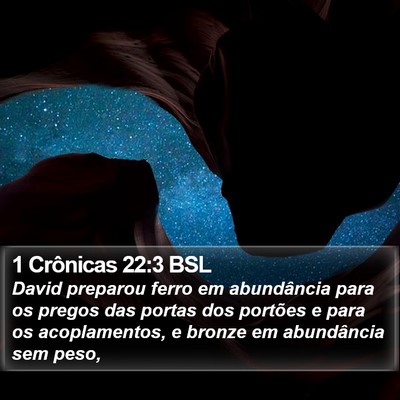 1 Crônicas 22:3 BSL Bible Verse Image