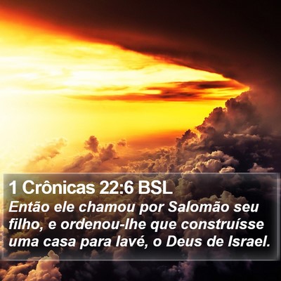 1 Crônicas 22:6 BSL Bible Verse Image