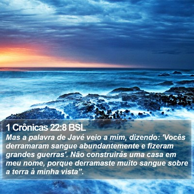 1 Crônicas 22:8 BSL Bible Verse Image